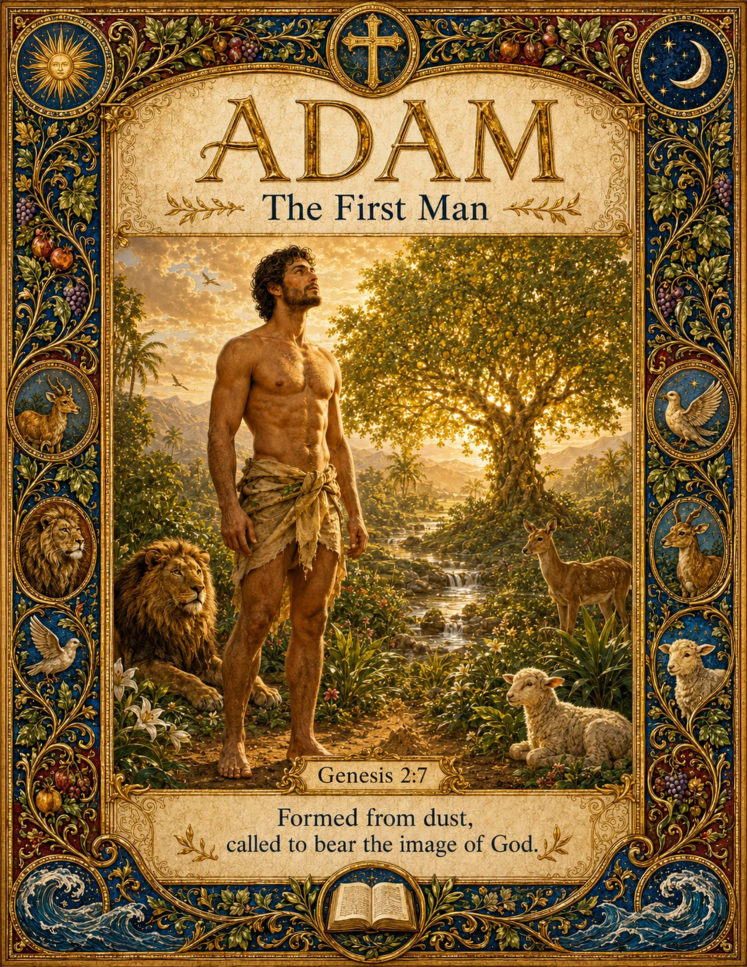 Adam page preview from The Illuminated People of the Bible