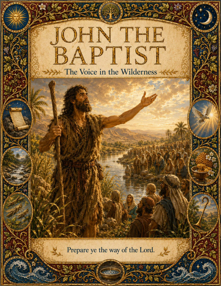 John the Baptist page preview from The Illuminated People of the Bible