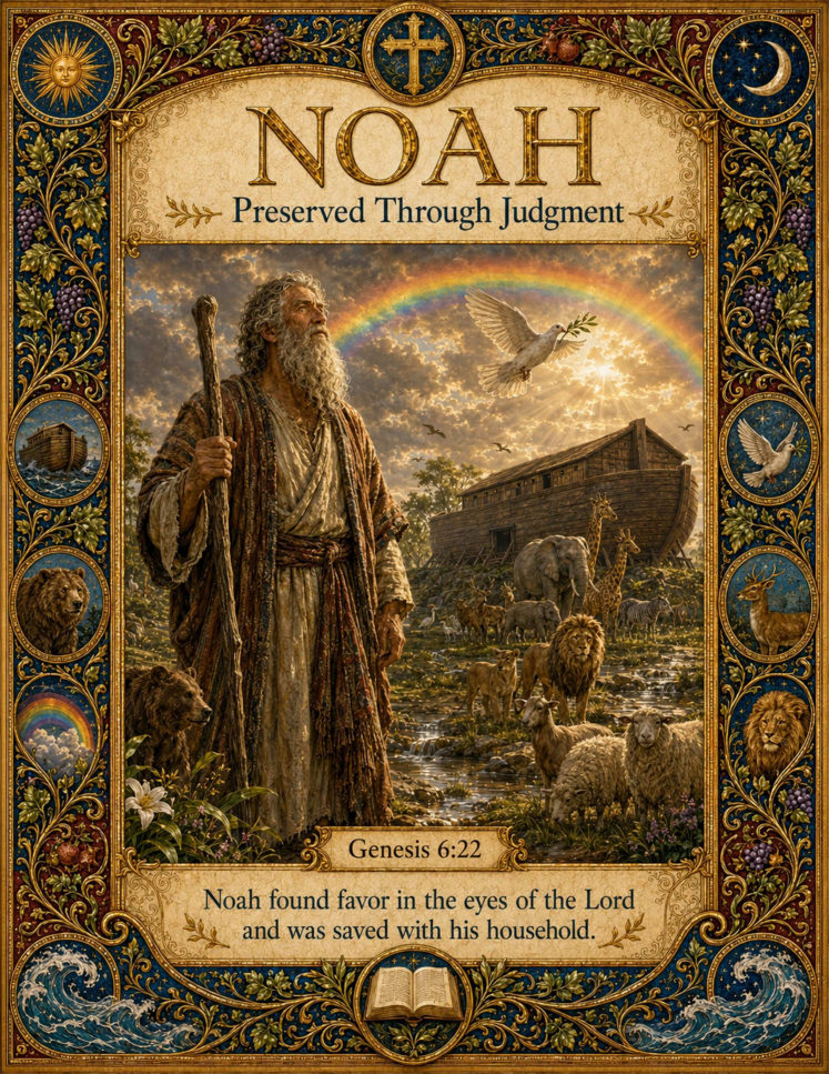 Noah page preview from The Illuminated People of the Bible