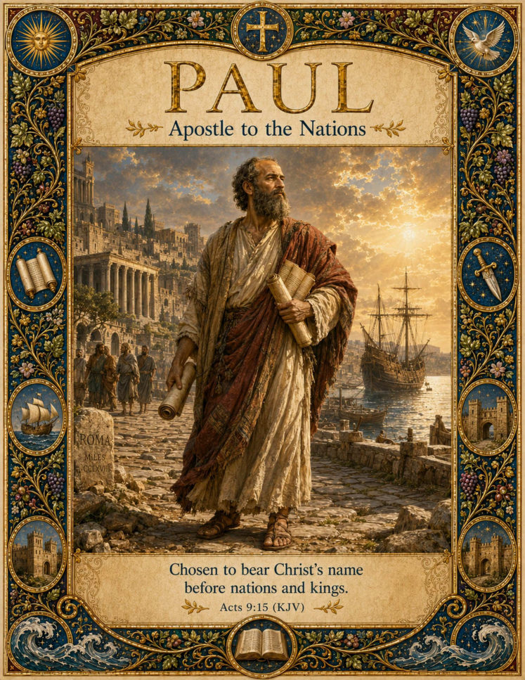 Paul page preview from The Illuminated People of the Bible